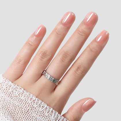 UNA GELLA Chrome Nude Press On Nails Kit front view with packaging