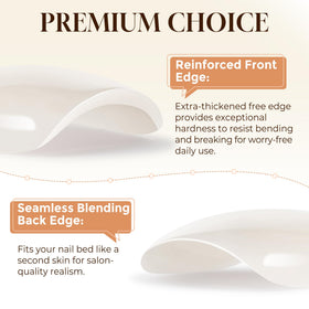 UNA GELLA Chrome White Press On Nails with wood cuticle stick and file