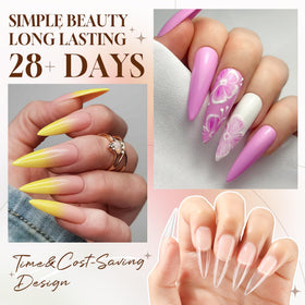 UNA GELLA Clear Stiletto Gel Nail Tips packaging