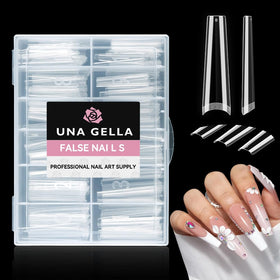 UNA GELLA Coffin Fake Nails Tips 216PCS front view