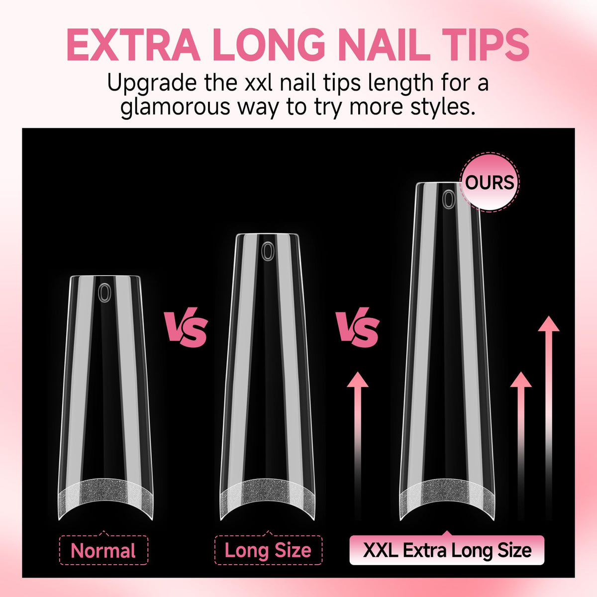 UNA GELLA Coffin Fake Nails Tips in use on nails