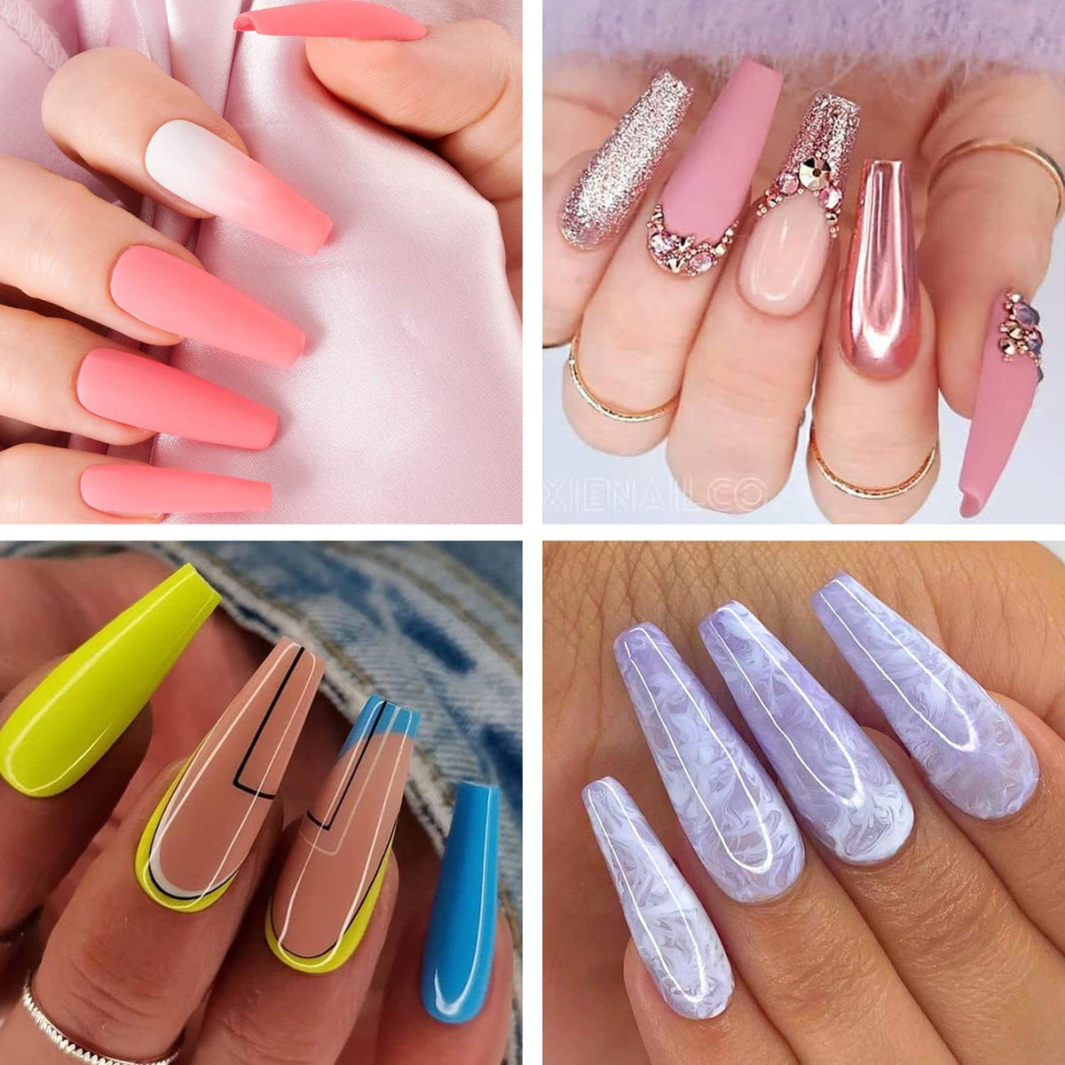 UNA GELLA Coffin Gel Nail Tips lifestyle scene