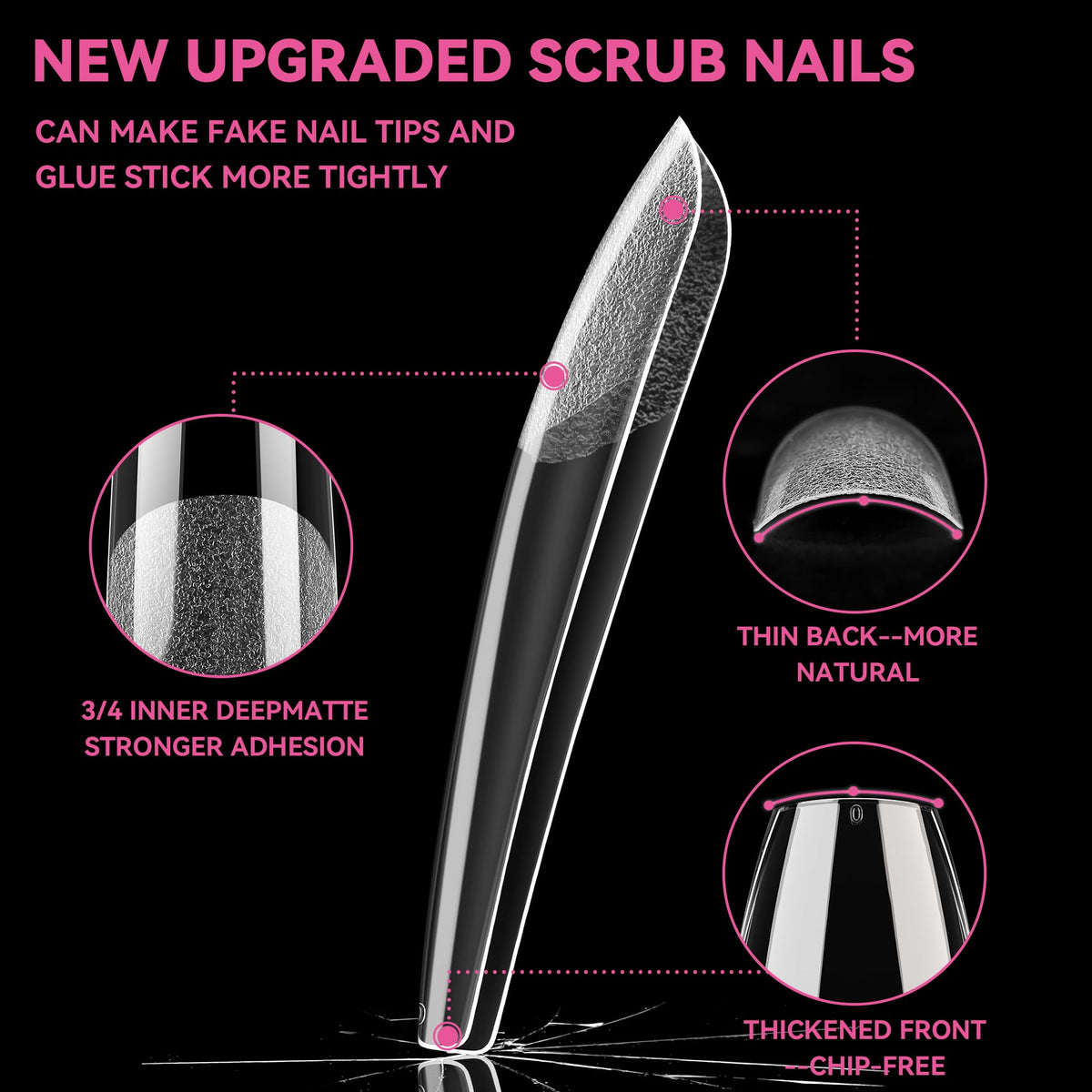 UNA GELLA coffin nail tips with packaging