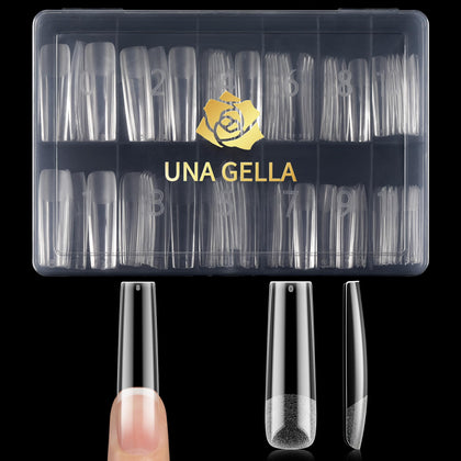UNA GELLA Extra Long Square Nail Tips front view
