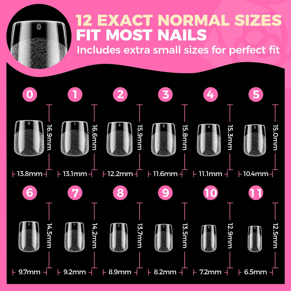 UNA GELLA Extra Short Square Nail Tips in use during manicure