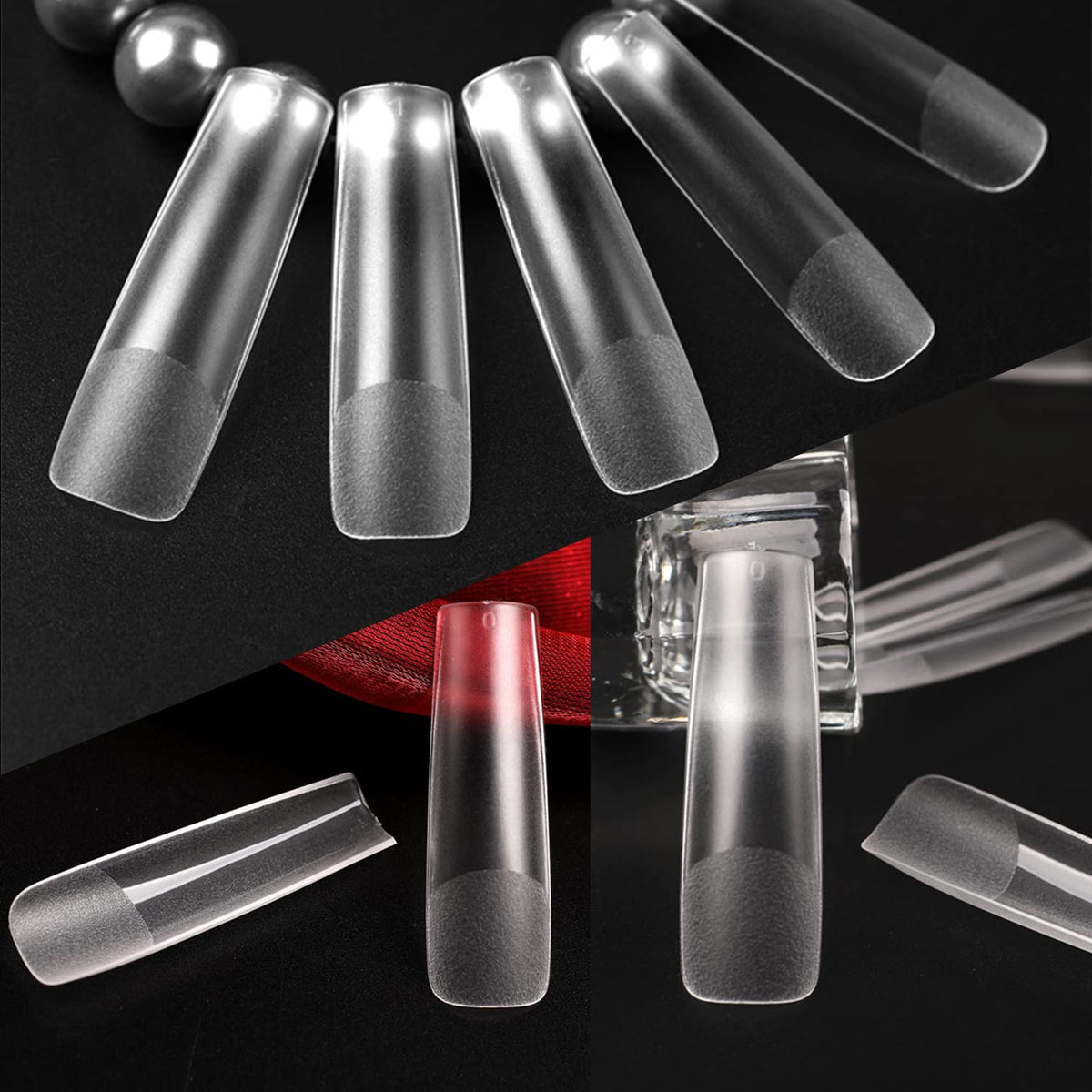 UNA GELLA fake nails displayed with nail art tools