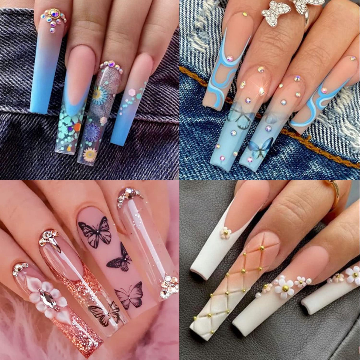 UNA GELLA fake nails showing different sizes and shapes
