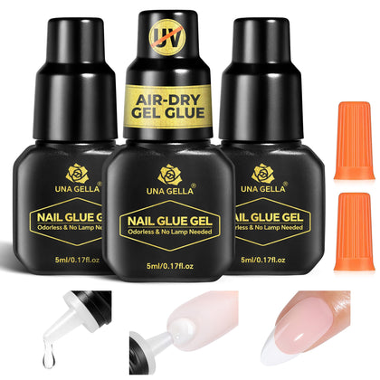 UNA GELLA Gel Nail Glue 5ml packaging front view