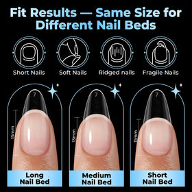 UNA GELLA Gel Nail Tips Almond Shape lifestyle scene