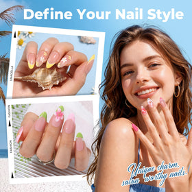 UNA GELLA Gel Nail Tips Almond Shape packaging