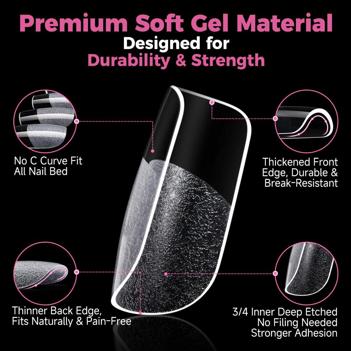 UNA GELLA Gel Nail Tips displayed in packaging