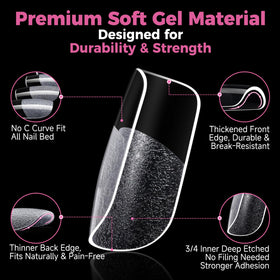 UNA GELLA Gel Nail Tips displayed in packaging
