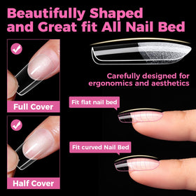 UNA GELLA gel nail tips in various sizes