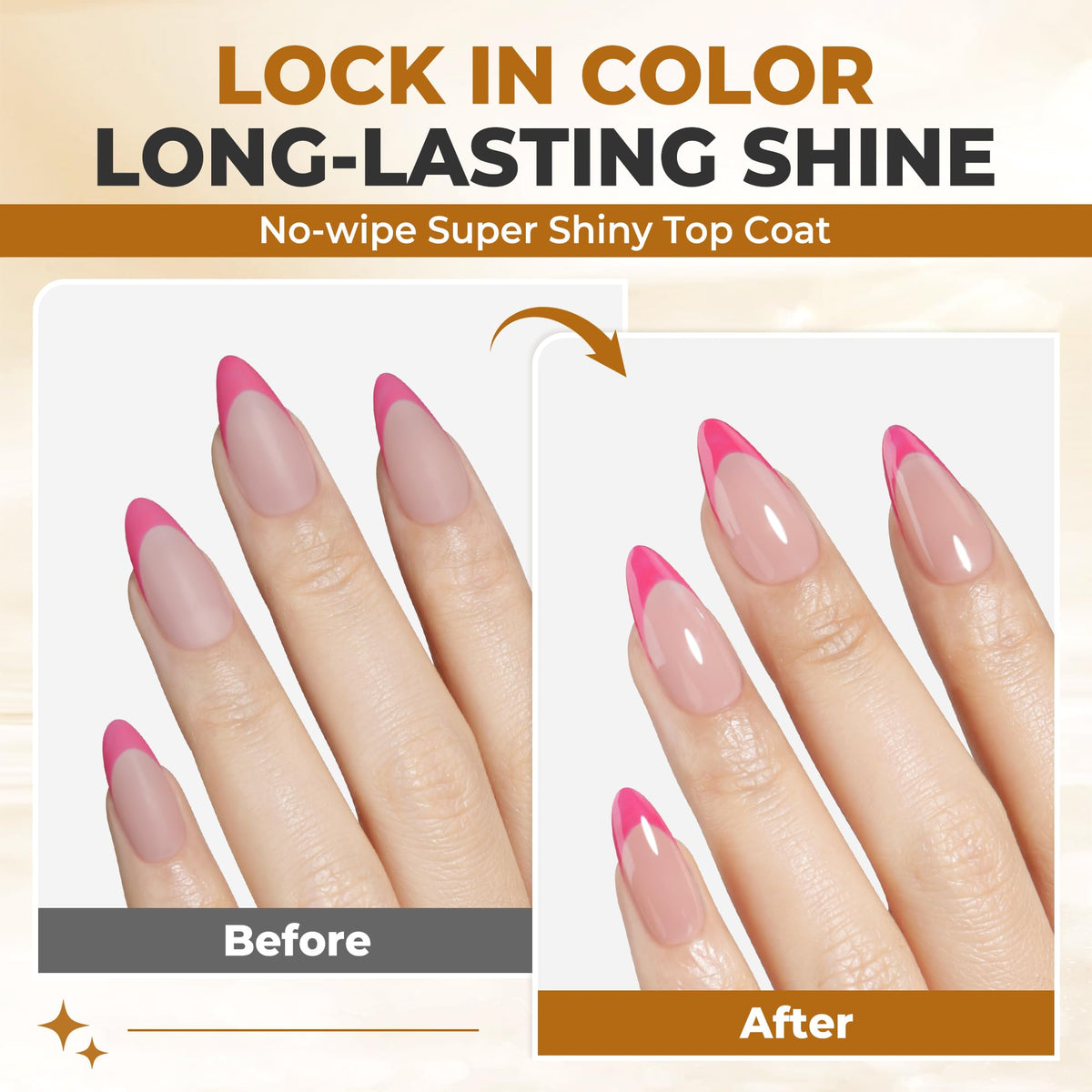 UNA GELLA Gel Top Coat 2PCS side view showing packaging