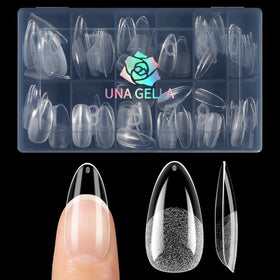 UNA GELLA Medium Almond Gel Nail Tips front view with packaging
