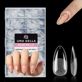 UNA GELLA Medium Almond Nail Tips 312pcs front view
