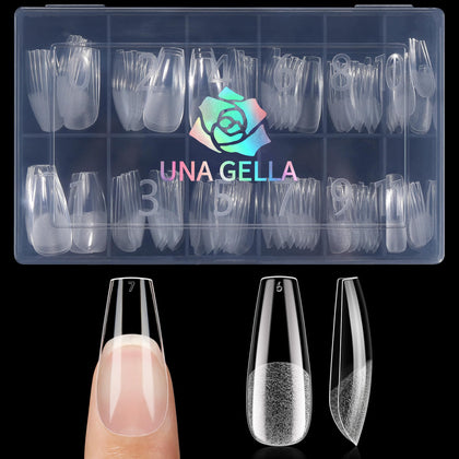 UNA GELLA Medium Coffin Nail Tips 120pcs in packaging