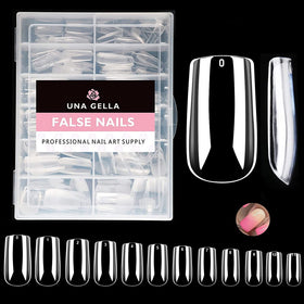 UNA GELLA Medium Square Nail Tips 504pcs front view