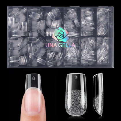 UNA GELLA Medium Square Nail Tips 600pcs front view