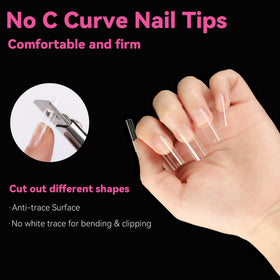 UNA GELLA Medium Square Nail Tips in various designs