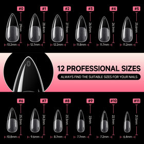 UNA GELLA Medium Stiletto Nail Tips packaging