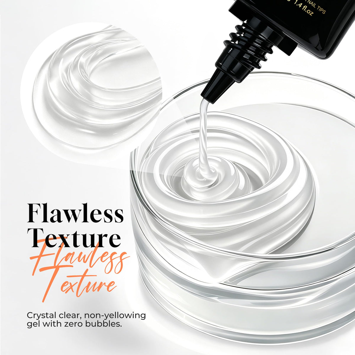UNA GELLA Nail Glue 80g in use during nail extension