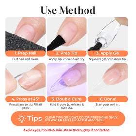 UNA GELLA Nail Glue 80g with other nail art accessories