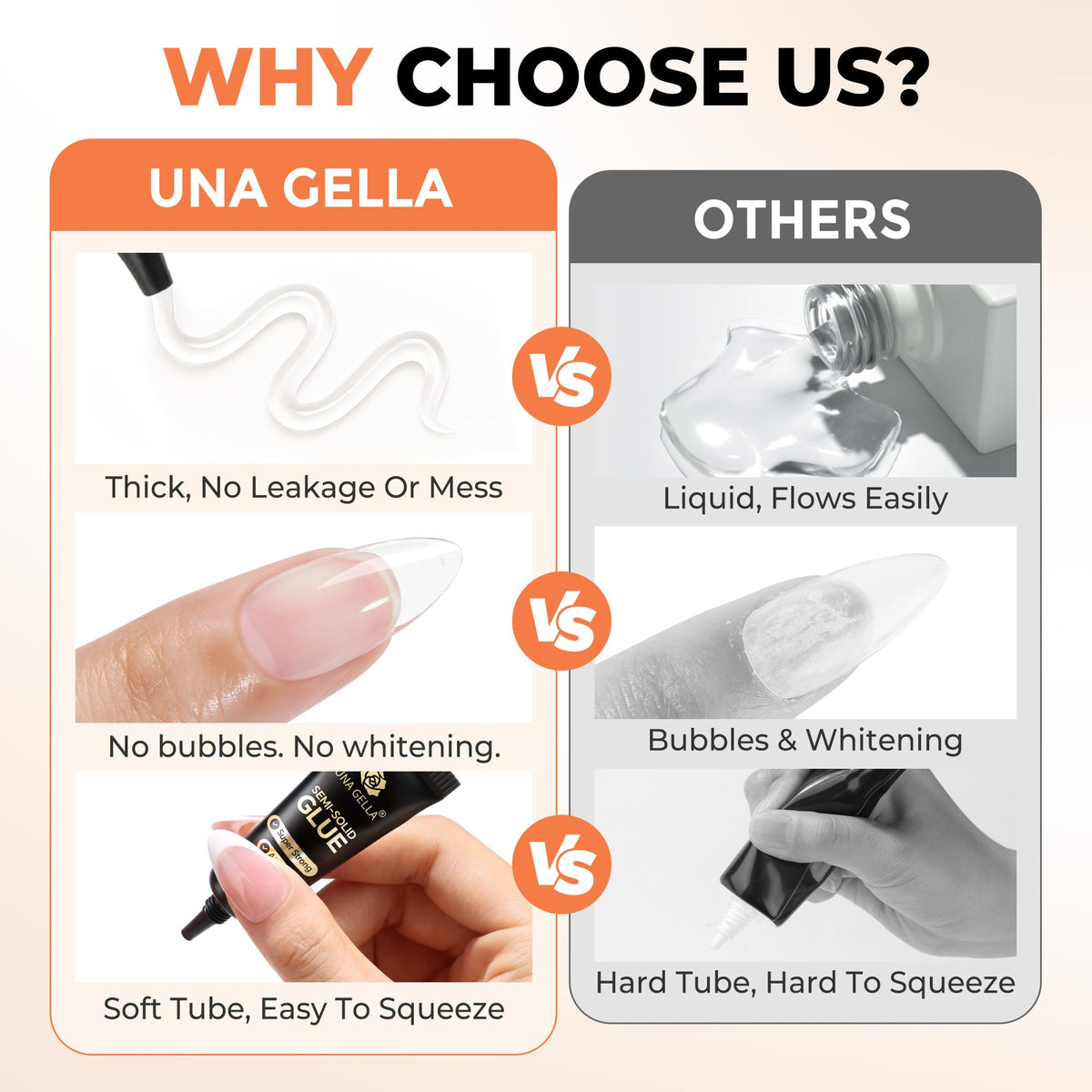 UNA GELLA Nail Glue in a makeup bag