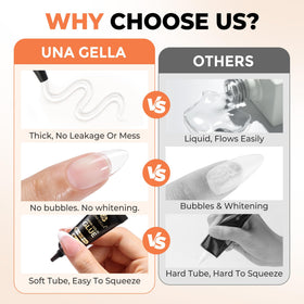 UNA GELLA Nail Glue in a makeup bag