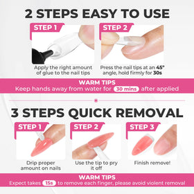 UNA GELLA nail glue kit lifestyle scene with manicured nails