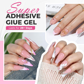 UNA GELLA nail glue kit packaging with instructions