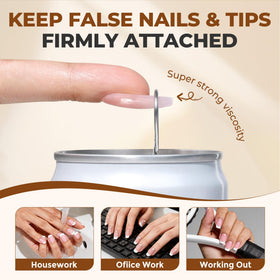 UNA GELLA nail glue packaging with ingredients