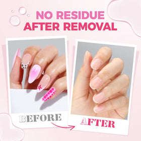 UNA GELLA Nail Glue Remover 15ml back view showing ingredients
