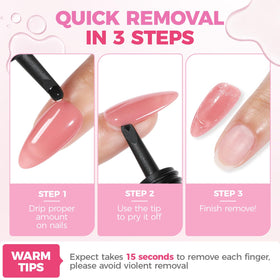 UNA GELLA Nail Glue Remover 15ml in hand for application
