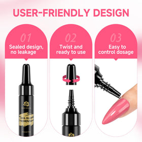 UNA GELLA Nail Glue Remover application on nails
