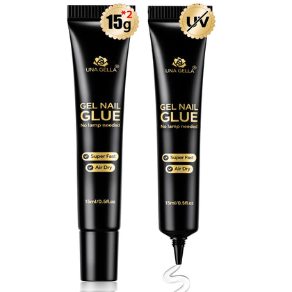 UNA GELLA Nail Glue Strong Gel 15g tube front view