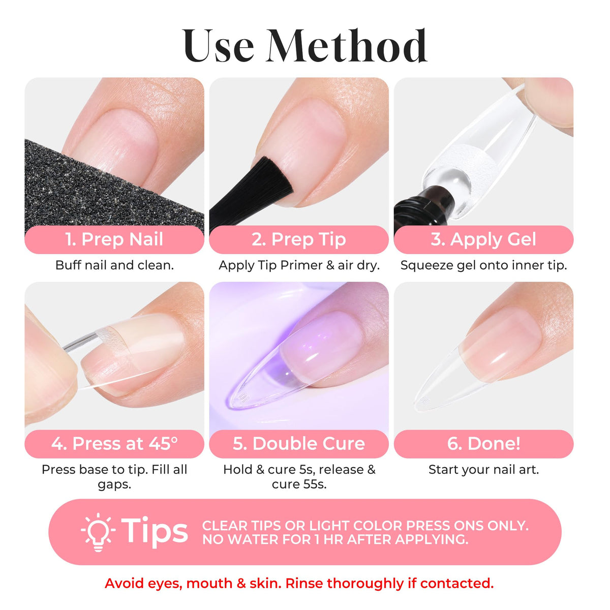 UNA GELLA Nail Glue texture demonstration
