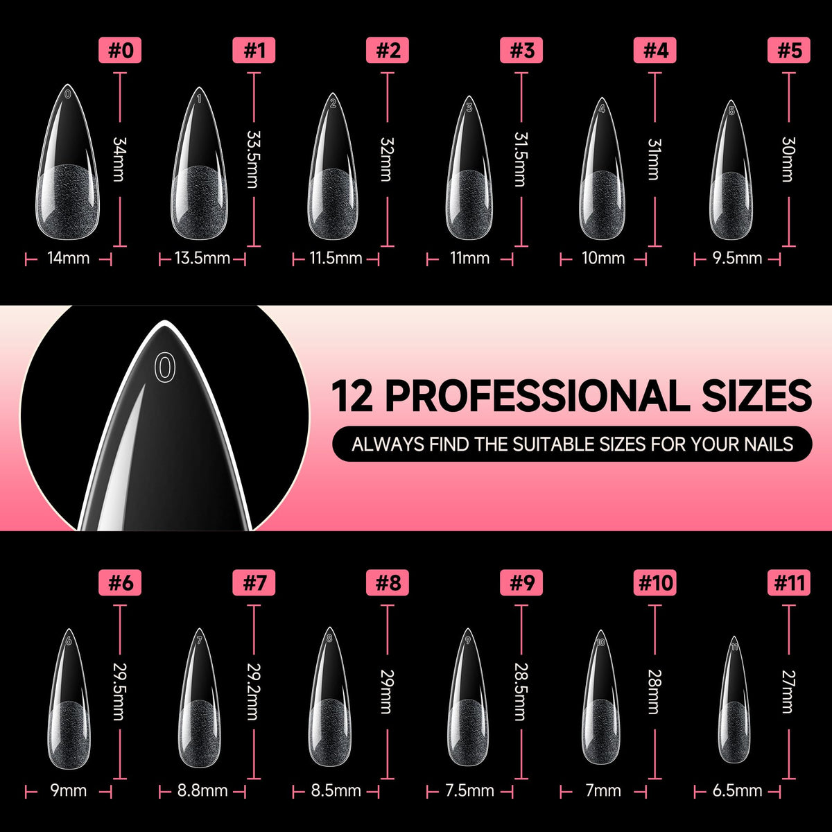 UNA GELLA nail tips demonstrating flexibility