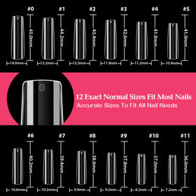 UNA GELLA nail tips in use on manicured hands