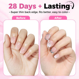 UNA GELLA nail tips ready for nail art application