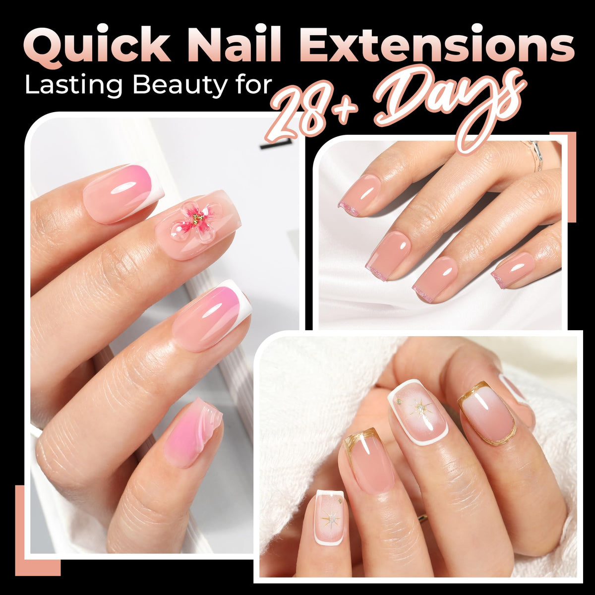 UNA GELLA nail tips showing different sizes in packaging