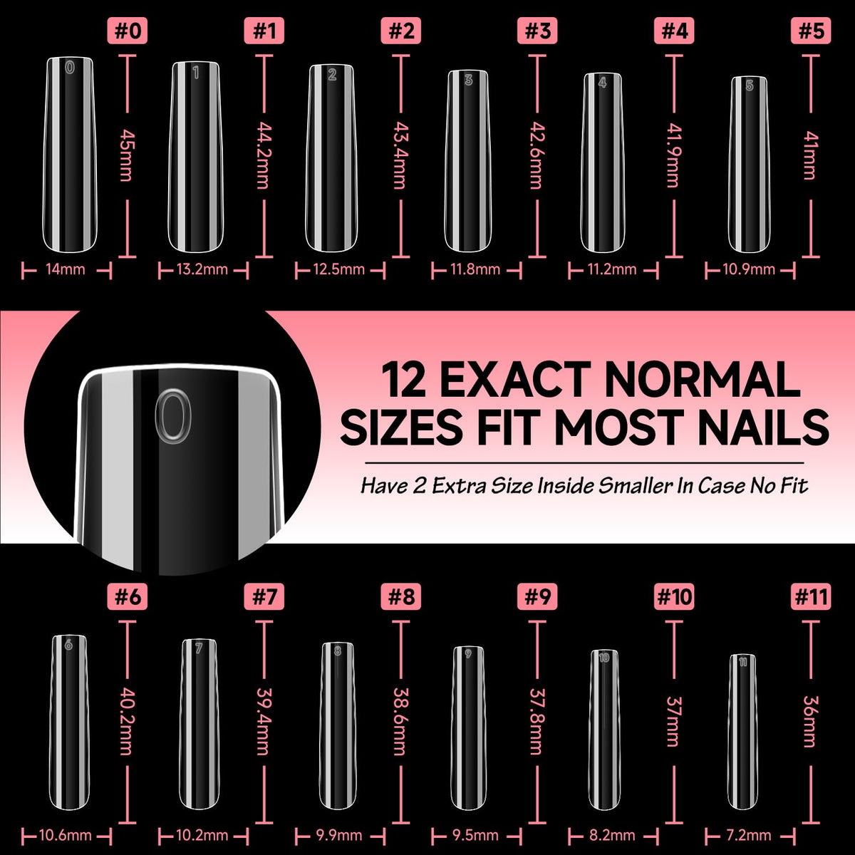 UNA GELLA nail tips showing natural look
