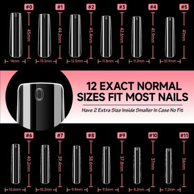 UNA GELLA nail tips showing natural look
