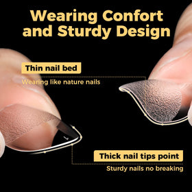 UNA GELLA nail tips with acetone for easy removal