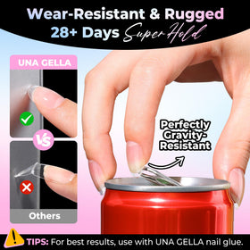 UNA GELLA Oval Gel Nail Tips in various sizes