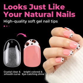 UNA GELLA Oval Gel Nail Tips packaging side view