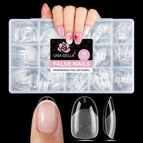 UNA GELLA Oval Gel Nail Tips Short 300PCS front view