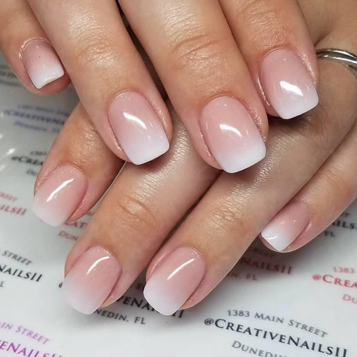 UNA GELLA Press On Nails Short Square Ombre kit front view