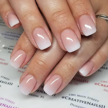 UNA GELLA Press On Nails Short Square Ombre kit front view