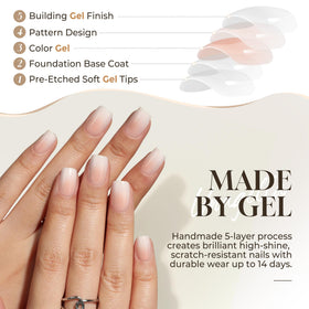 UNA GELLA Press On Nails showing various sizes